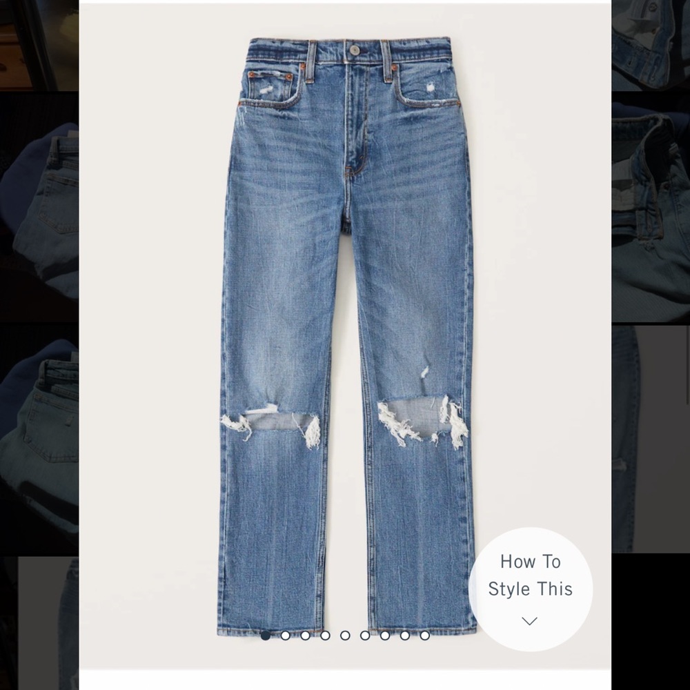 Abercrombie & Fitch The Ankle Straight Ultra High Rise Jean